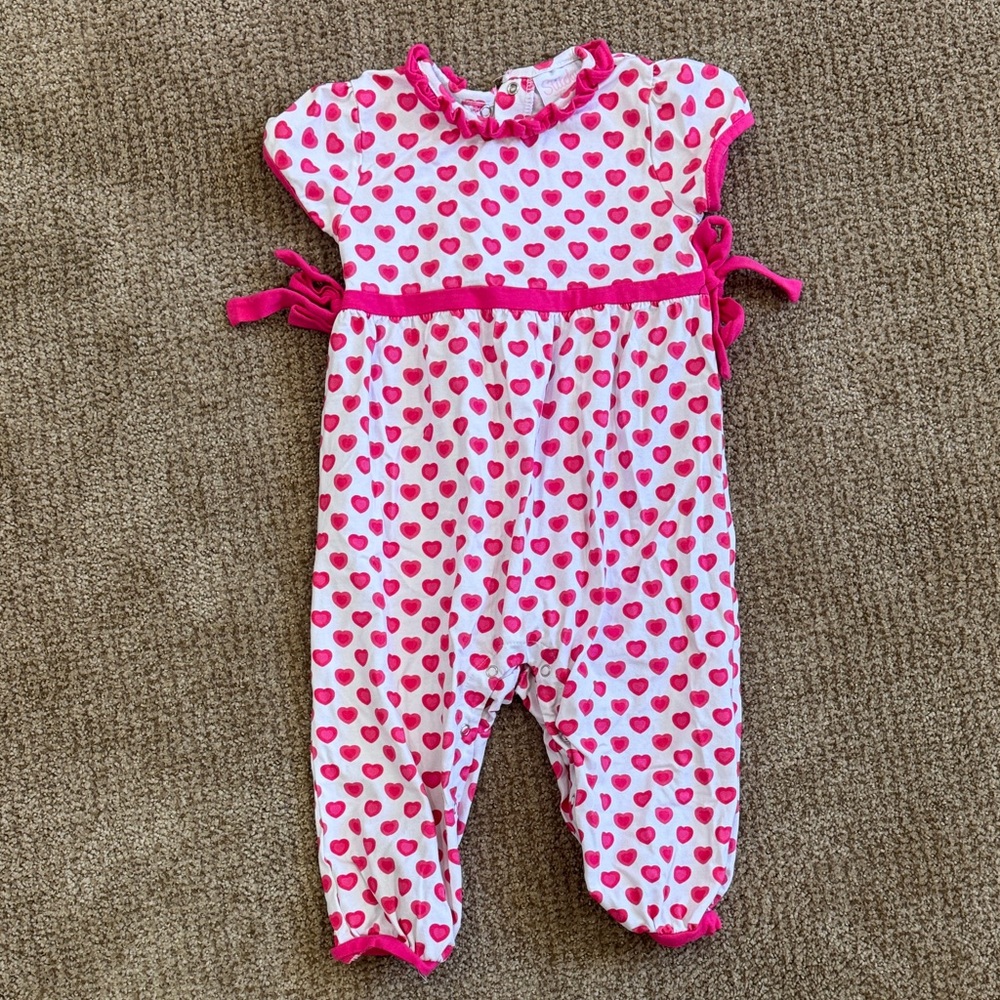 Charming Pink Heart Bodysuit for Kids